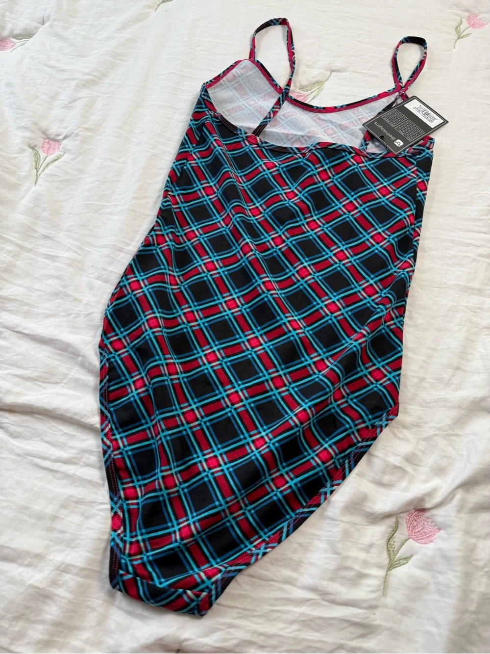 Preppy Plaid Print New ethika Bodysuit Fitted Tank Top